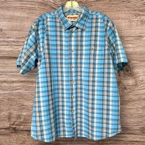 Wrangler Short Sleeve Button Down‎ Mens Shirt Size XL